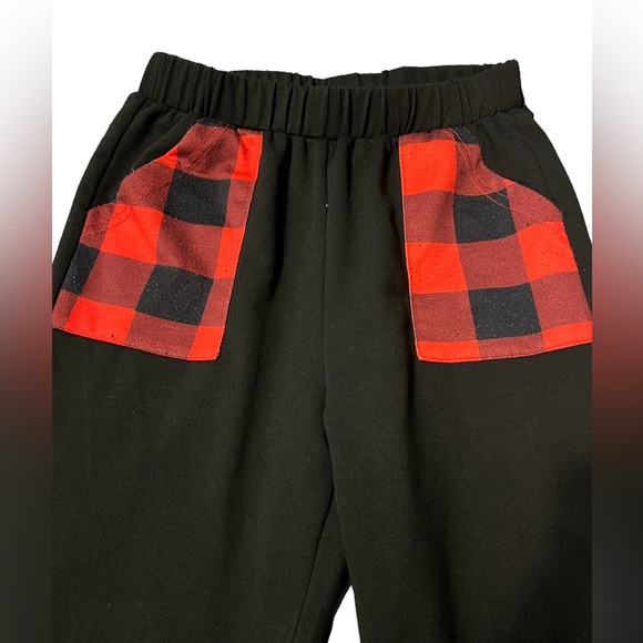 SHEIN 2-Piece Gingham Hoodie & Pocket Sweatpants - Picture 3 of 4